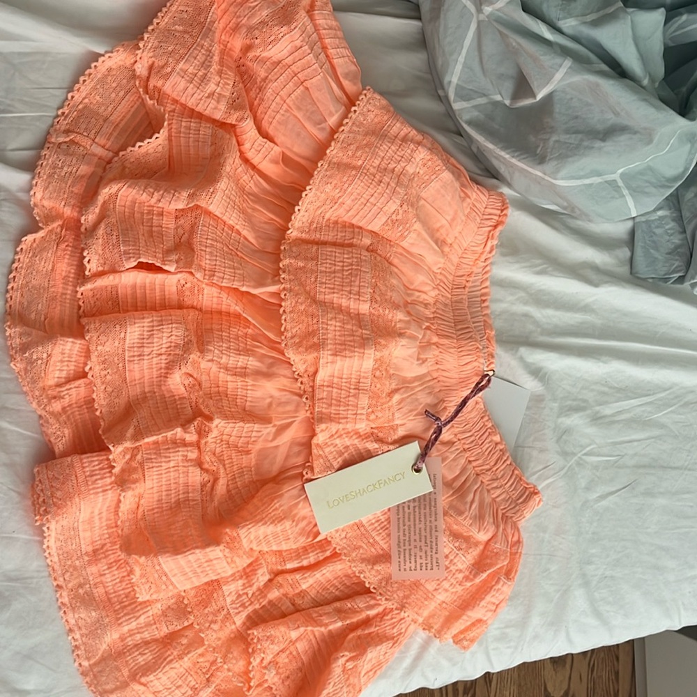 LoveShackFancy Skirt Orange Size Small